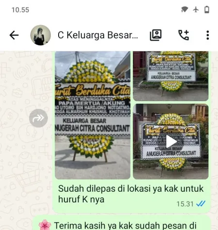 Pengiriman Papan Bunga Duka Wonorejokulon Butuh